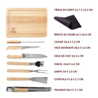 Kit Churrasco Facas Inox 10 Peças Biscuitt Steak Master Cabo