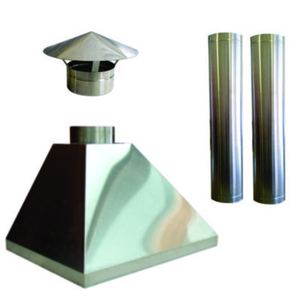 Kit Churrasqueira Completa I304 2 Dutos Sem Braseiro, Suporte