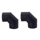 Kit Churrasqueira Completa Preta 3 Dutos 2 Curvas Grill Girat