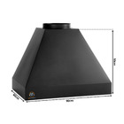 Kit Churrasqueira Completa Preta 3 Dutos Sem Suporte 1145 M