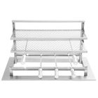 Kit Churrasqueira Completa Preta 3 Dutos Suporte Fundo  0362 G