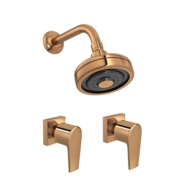 Kit Chuveiro Acqua Plus E 2 Acabamentos Level Red Gold Deca