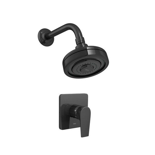 Kit Chuveiro Acqua Plus E Acabamento Level Black Noir Deca