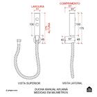 Kit Chuveiro Autolimpante Redondo De Parede Longo Mauá Com De