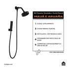 Kit Chuveiro Autolimpante Redondo De Parede Mauá Com Desviado