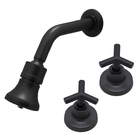 Kit Chuveiro Banheiro Lavatório Ducha Grafite Preto Fosco + 2