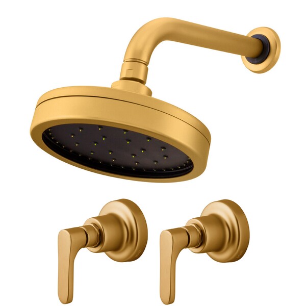Kit Chuveiro Mix E 2 Acabamentos Túnis Gold Fani