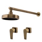 Kit Chuveiro Mix Plus E 2 Acabamentos Bold Ouro Velho Fani