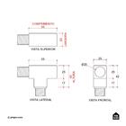 Kit Chuveiro Quadrado De Parede Tucuruí Com Desviador Mundaú