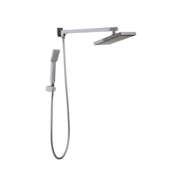 Kit Chuveiro Quadrado De Parede Tucuruí Com Desviador Mundaú