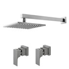 Kit Chuveiro Versata E 2 Acabamentos Retta Grafite Fani