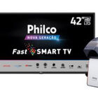 Kit Cinema Ptv42g70n5cf Pop Popper Fast Smarttv + Pipoqueira