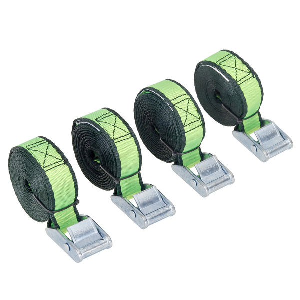 Kit Cinta para Amarração com Catraca 200kg Poliéster Verde 25mmx2,75m Standers