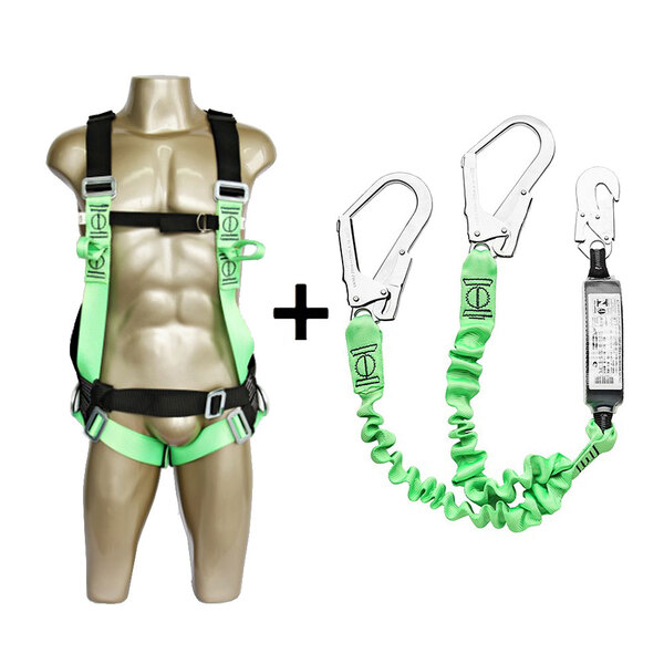 Kit Cinto Paraquedista + Talabarte Y Com Abs Dg5100 Dg8010