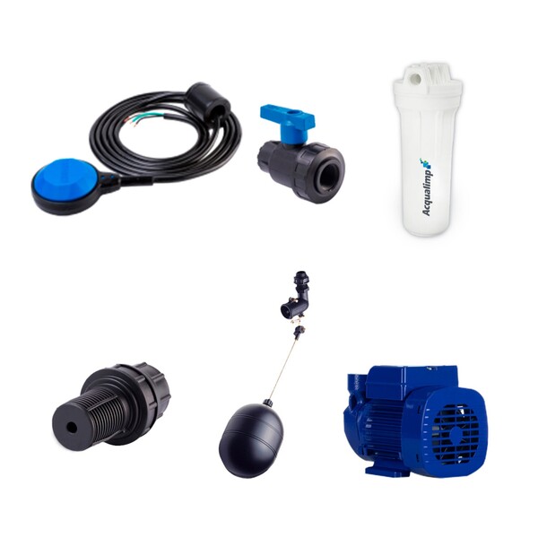 Kit Cisterna Rede Pública Polipropileno Bivolt Acqualimp