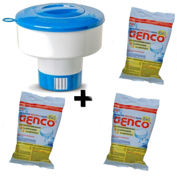 Kit Clorador Flutuador 3 Pastilhas De Cloro Para Piscina Leroy Merlin