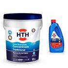 Kit Cloro Tradicional 10kg E Solução Água Verde 1 Litro Hth