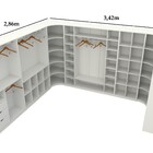 Kit Closet Armário Colmeia Cabideiro Canto M31 (expositor)