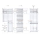 Kit Closet Em L Cabideiro Gaveteiro Prateleira A 2,35 M403.b