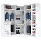 Kit Closet Em L Cabideiro Gaveteiro Prateleira Sapateira A 2,