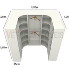 Kit Closet M11 Armário Colmeia Cabideiro+canto M11 ( Exposito