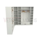 Kit Closet M1 Armário Colmeia Cabideiro Livia (expositor Roup