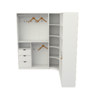 Kit Closet Modulado Armário Colmeia Cabideiro Canto M17