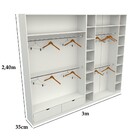 Kit Closet Ou Loja Armário Colmeia Cabideiro M33 100% Mdf