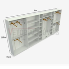 Kit Closet Ou Loja Armário Colmeia Cabideiro M35 100% Mdf