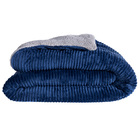 Kit Coberdrom Canelado Versalhes Azul Marinho King 03 Peças -