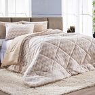 Kit Coberdrom Nevada Estampado Chevron Caqui Queen 03 Peças -