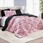 Kit Coberdrom Nevada Estampado Gatinhos Rosa King 03 Peças -