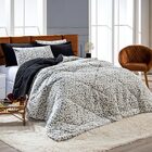 Kit Coberdrom Nevada Estampado Onça Preto Casal Padrão 03 Peç