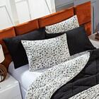 Kit Coberdrom Nevada Estampado Onça Preto Queen 03 Peças - Du