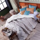 Kit Coberdrom Plaza Caqui Com Almofadas Queen 7 Peças Dupla F