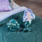 Kit Coberdrom Sereia Verde C/ Almofadas Solteiro 04 Peças - D