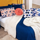 Kit Cobertor Bellagio Azul Marinho C/ Sherpa Casal Padrão 08