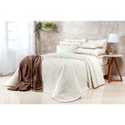 Kit Cobre Leito 200 Fios 100% Algodão Queen Size Palha 3 Peça