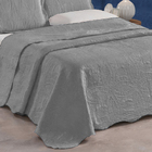 Kit Cobre Leito  150 Fios Percal Bouti Cinza Casen