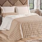 Kit Cobre Leito Aspen Casal Dupla Face Sherpa E Percal 180 Fi