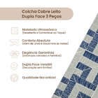 Kit Cobre Leito Atlanta Casal Padrão 3 Peças Matelado  Cinza