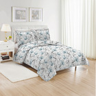 Kit Cobre Leito Atlanta Queen Padrão 3 Peças Matelado  Azul E