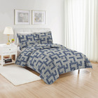 Kit Cobre Leito Atlanta Queen Padrão 3 Peças Matelado  Cinza