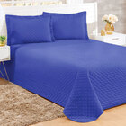 Kit Cobre Leito Azul Casal Padrão 5 Peças Matelado Clássico 2