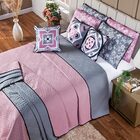 Kit Cobre Leito Azulejo Português Dupla Face C/ Almofadas Cas