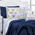 Kit Cobre Leito Borboletas Dupla Face C/ Almofadas Queen 07 P