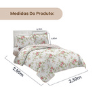 Kit Cobre Leito Boutis Queen Padrão 3 Peças Matelado  Vermelh