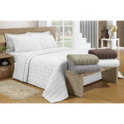 Kit Cobre Leito Branco Casal Padrão 3 Peças 2,60m X 2,40m