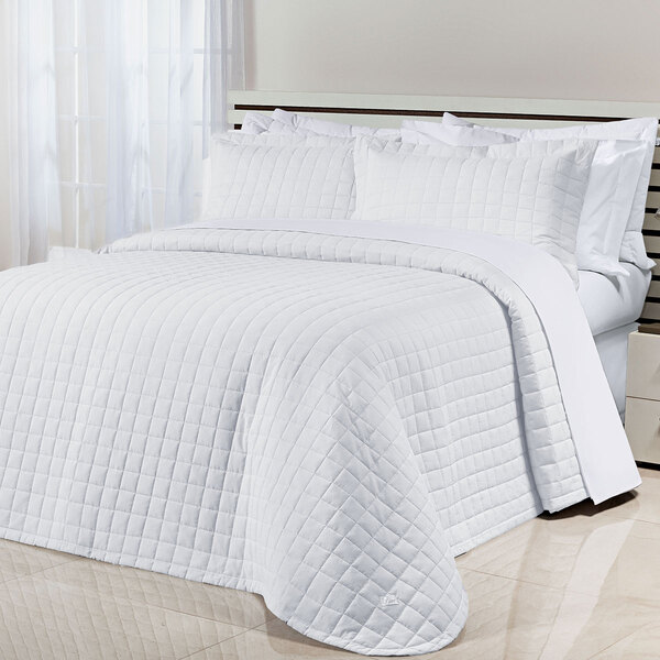 Kit Cobre Leito Branco King Size 200 Fios 100% Algodão 3 Peças