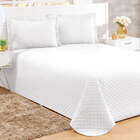 Kit Cobre Leito Branco Liso Casal Padrão 5 Peças Liso Clean 2